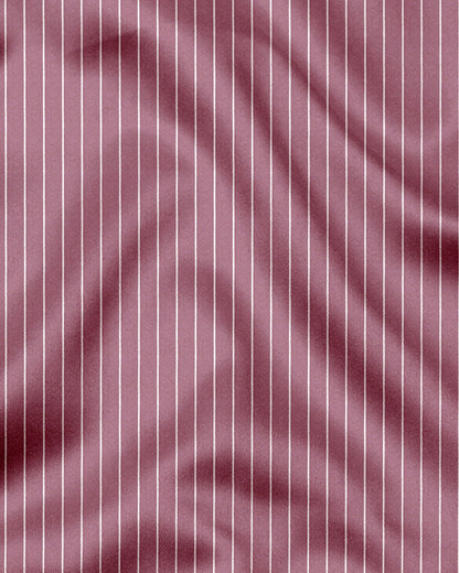 Polignac Pink and Salt White Pinstripes Designer Cotton Shirt