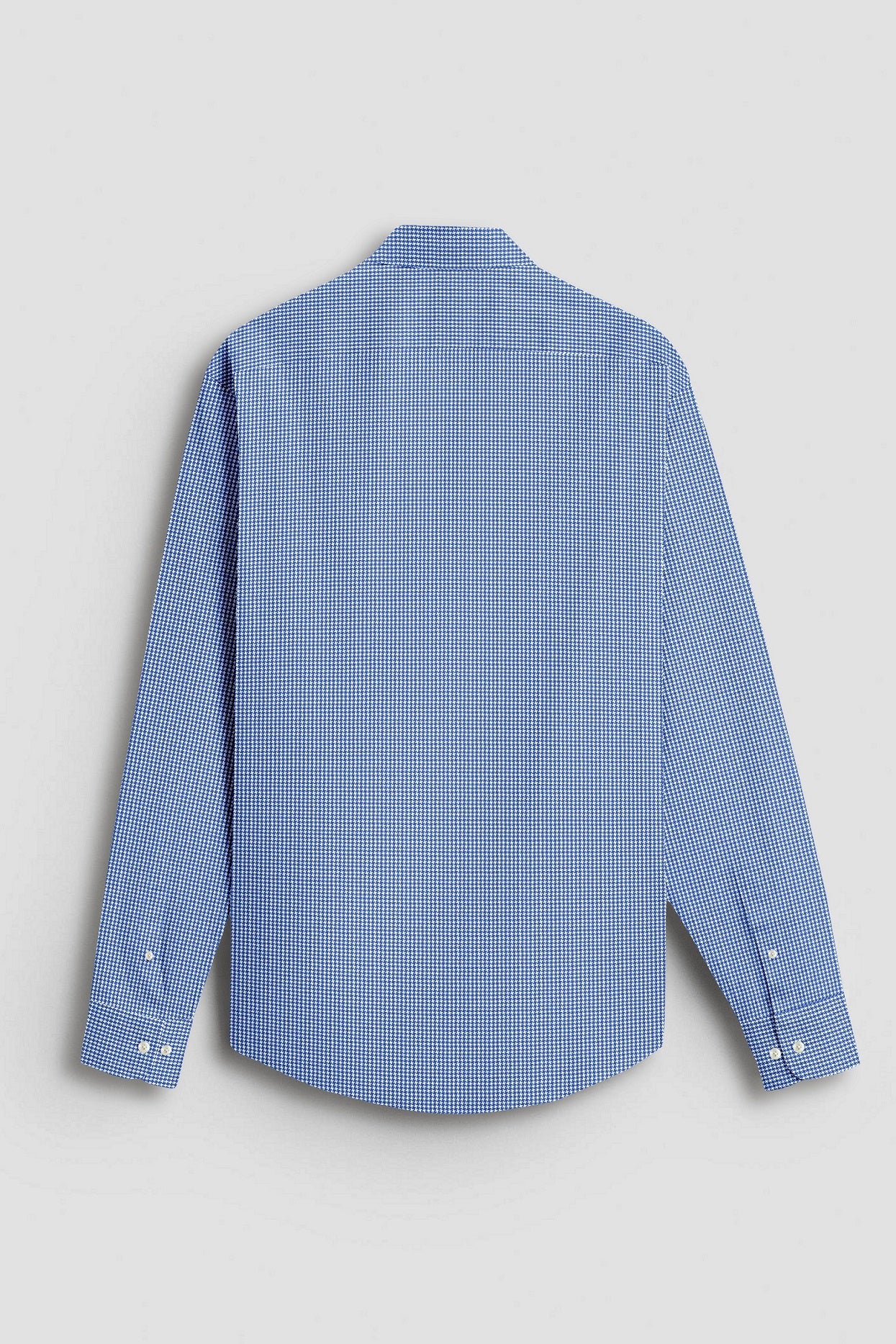 Baleine Blue and White Ninja Shuriken Printed Cotton Shirt