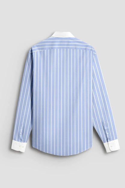 Eternal Shirt Blue and White Stripes Designer Cotton Shirt