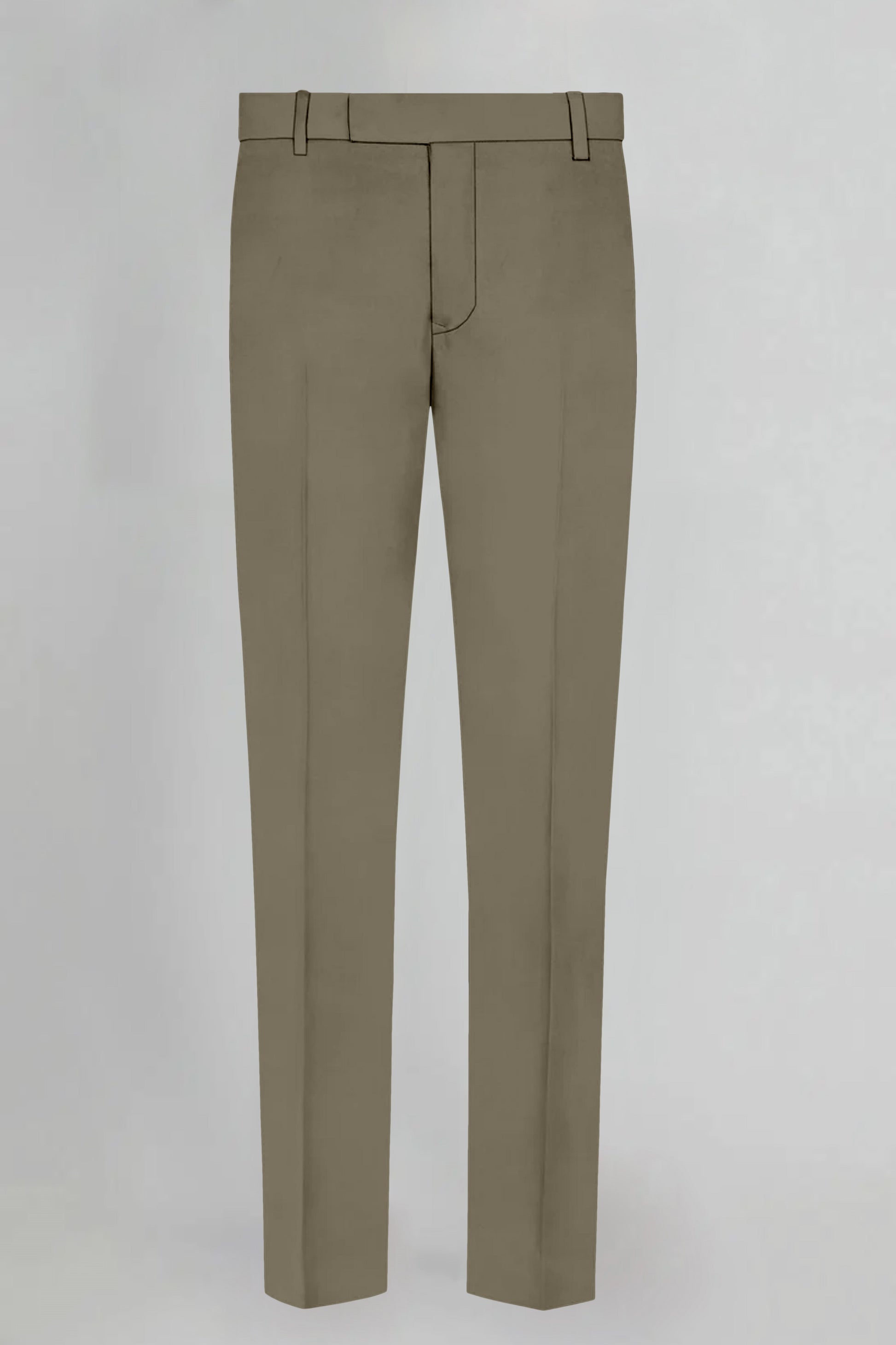 Iguana Green Solid Wool Blend Pant