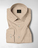 White and Frappe Brown Gingham Checks Cotton Shirt
