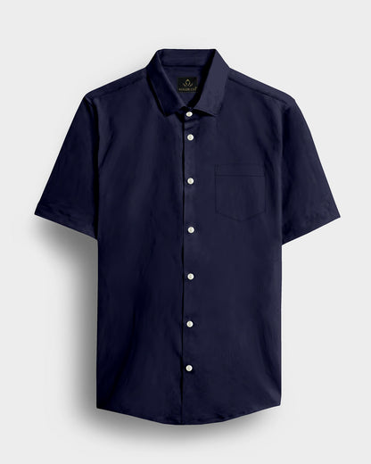 Midnight Blue Giza Cotton Shirt