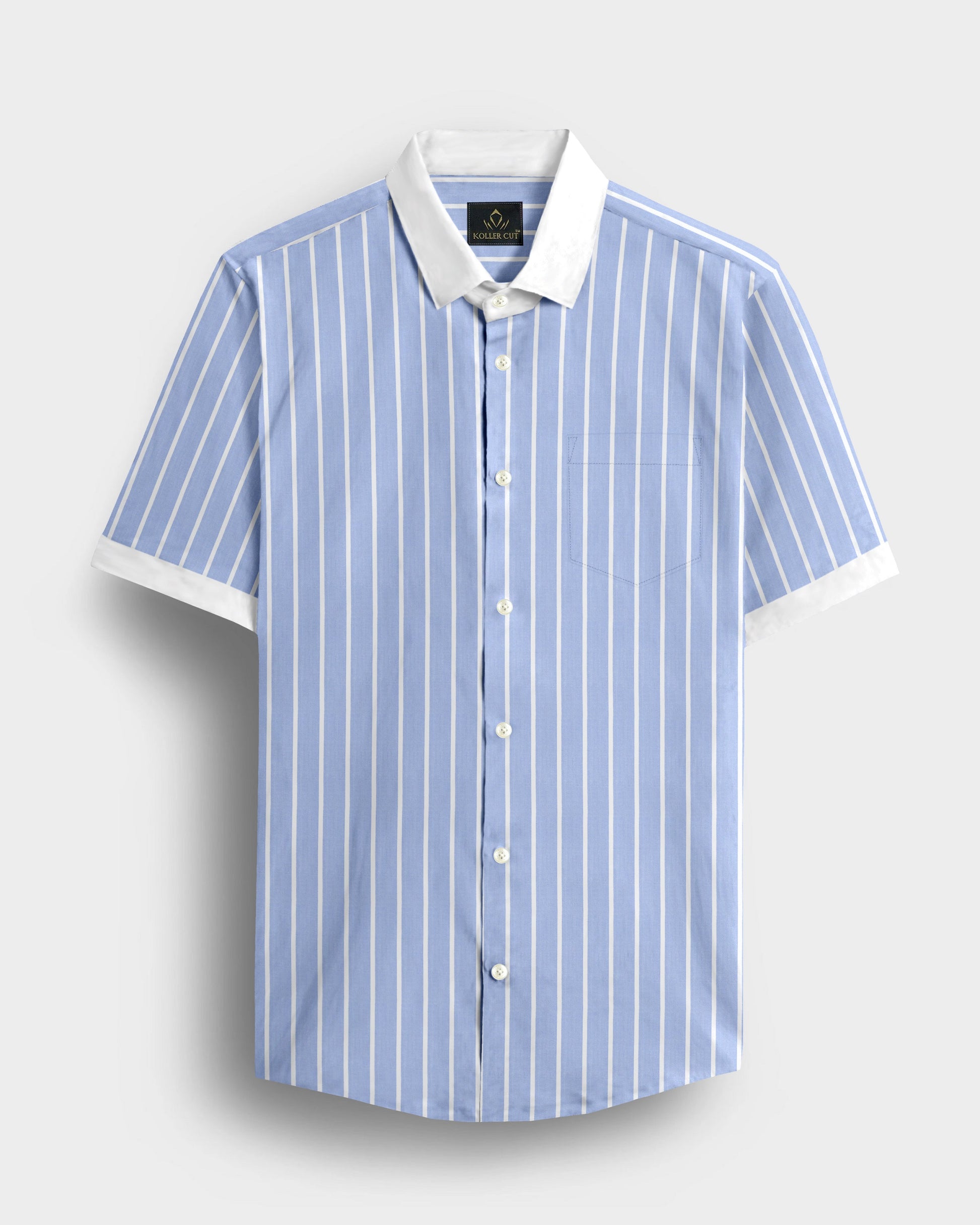 Eternal Shirt Blue and White Stripes Designer Cotton Shirt