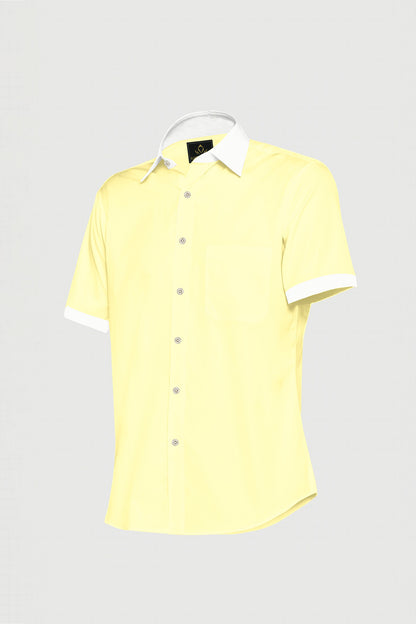 Elfin Yellow Designer Giza Cotton Shirt