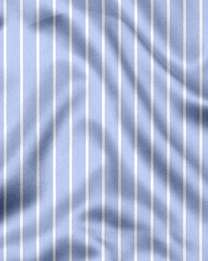 Eternal Shirt Blue and White Stripes Designer Cotton Shirt
