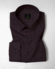 Jade Black and fuchsia Red Herringbone Stripes Oxford Cotton Shirt