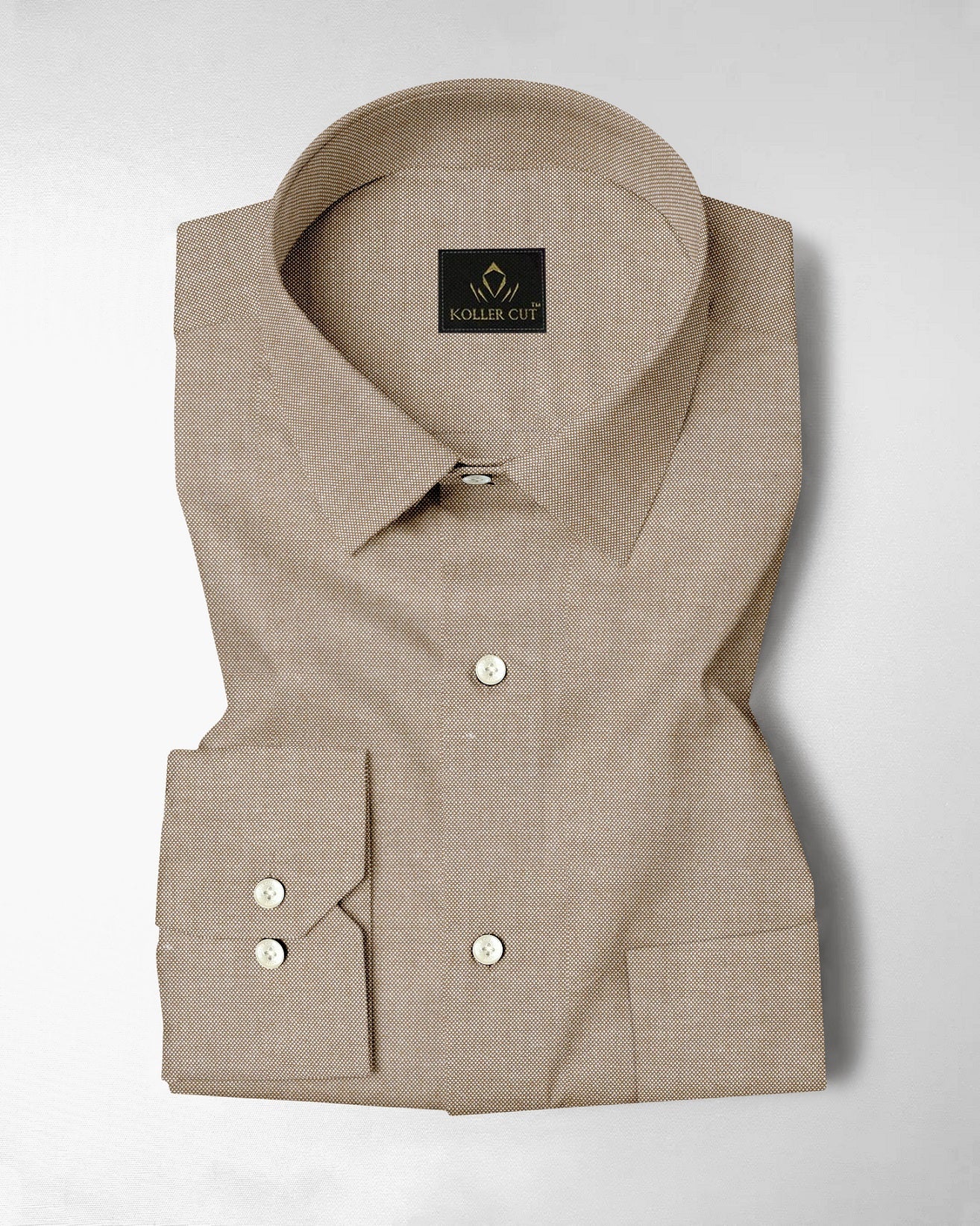 Deer Antler Brown Two Toned Premium Oxford Cotton Shirt