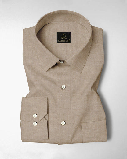 Deer Antler Brown Two Toned Premium Oxford Cotton Shirt