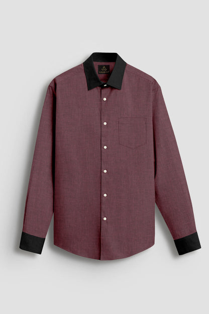 Madder Brown Luxurious Designer Linen Shirt