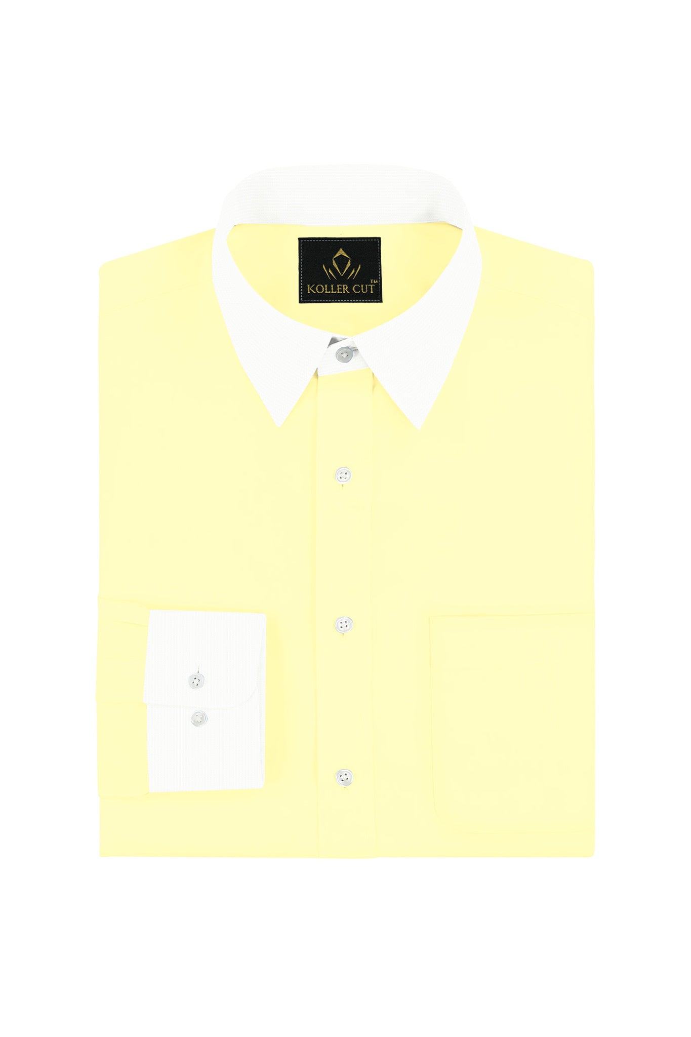 Elfin Yellow Designer Giza Cotton Shirt