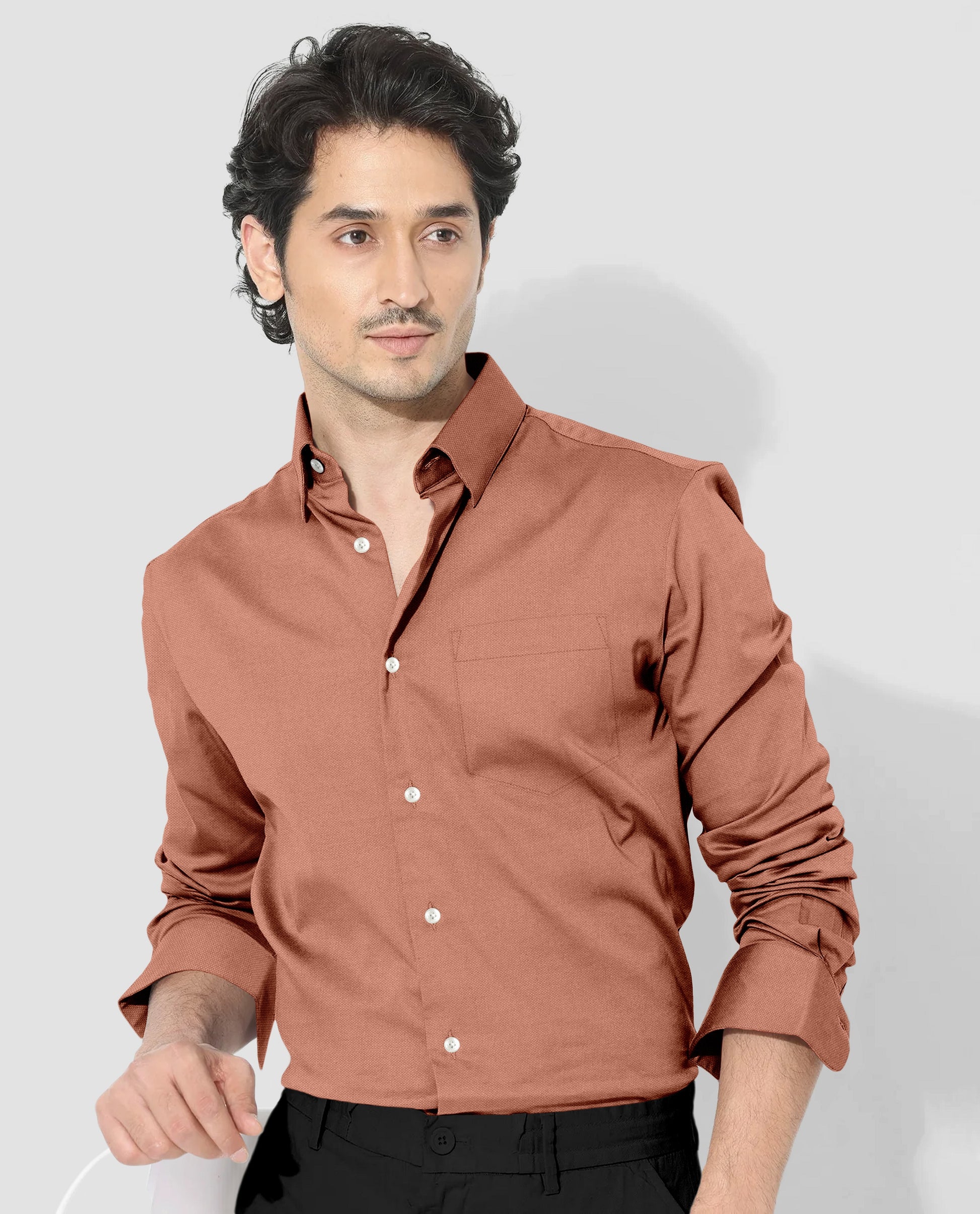 Caramel Brown Premium Oxford Cotton Shirt