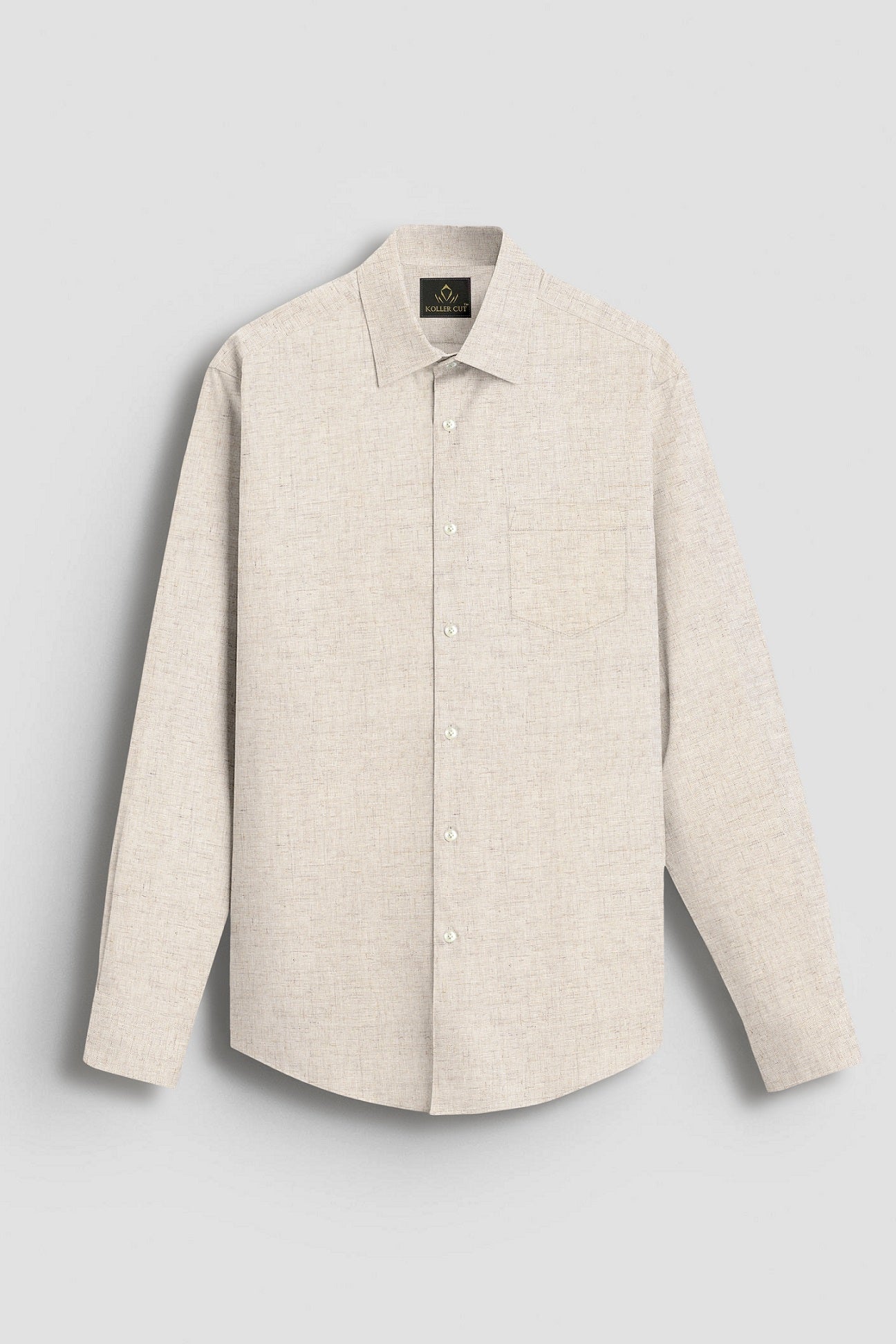 Beige Men's Luxurious linen shirt