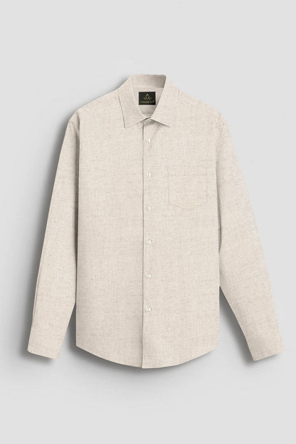 Beige Men's Luxurious linen shirt