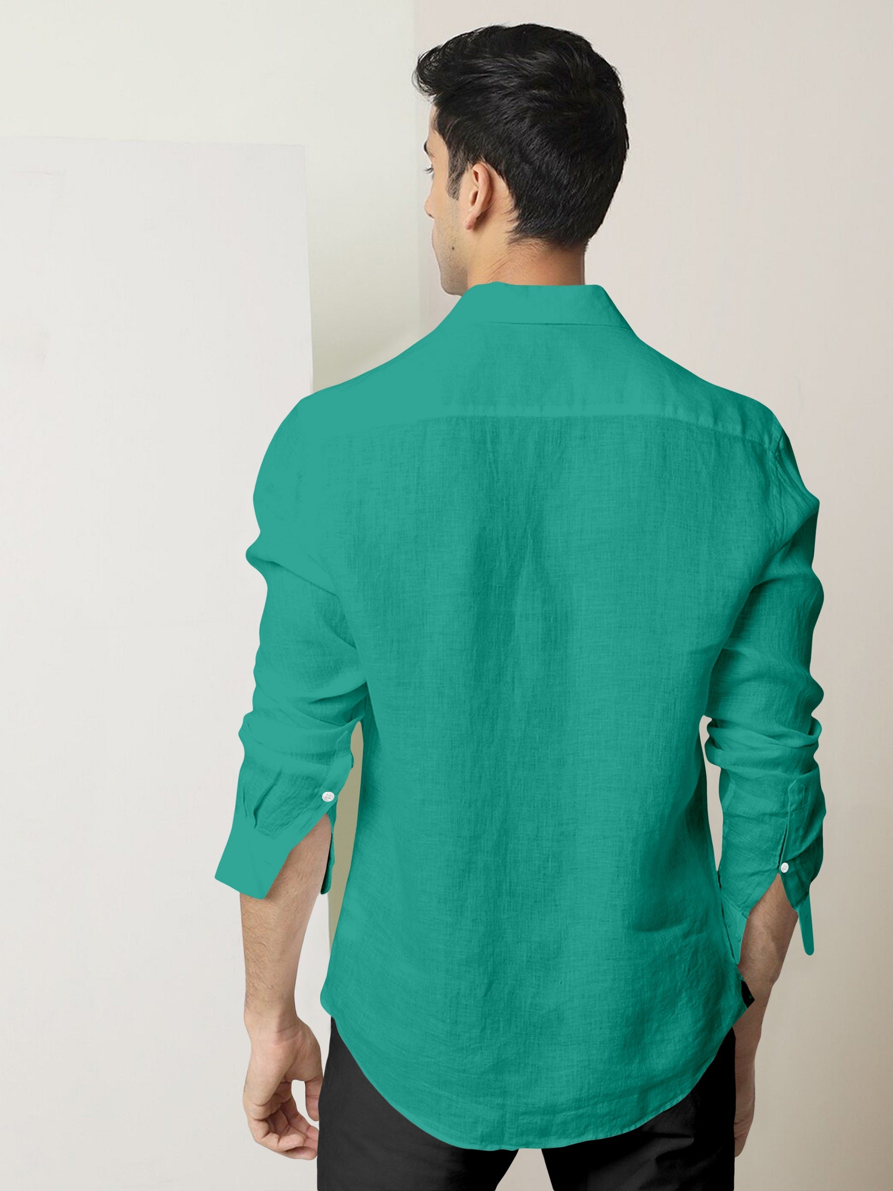Leprechaun Green Luxurious Linen Shirt