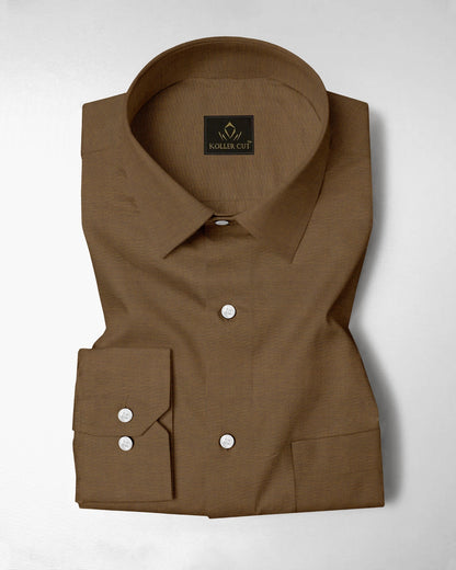 Ermine Brown Luxurious Linen Shirt 100% Pure linen Shirts in India 