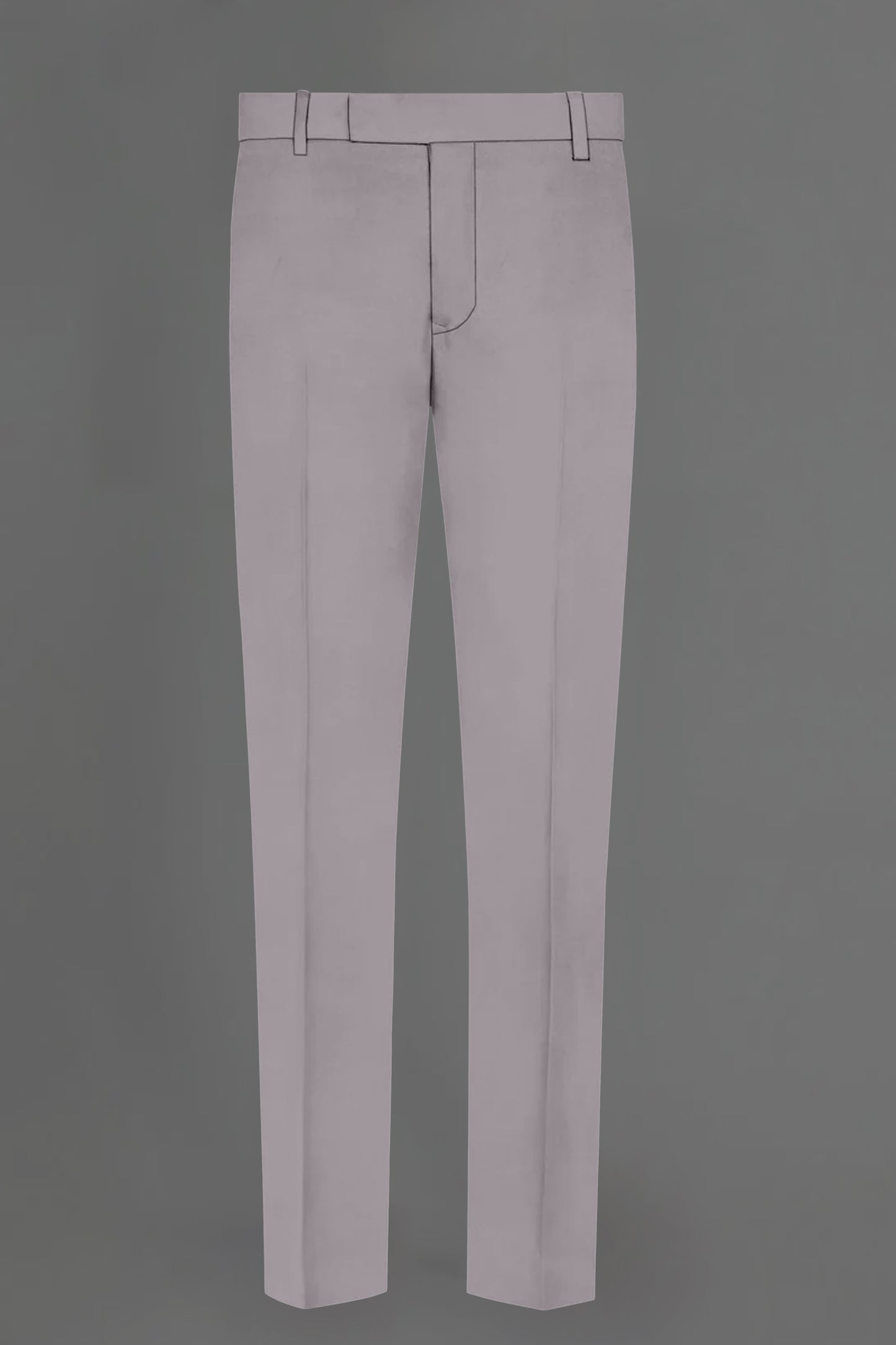 Lunar Gray Solid Wool Blend Pant