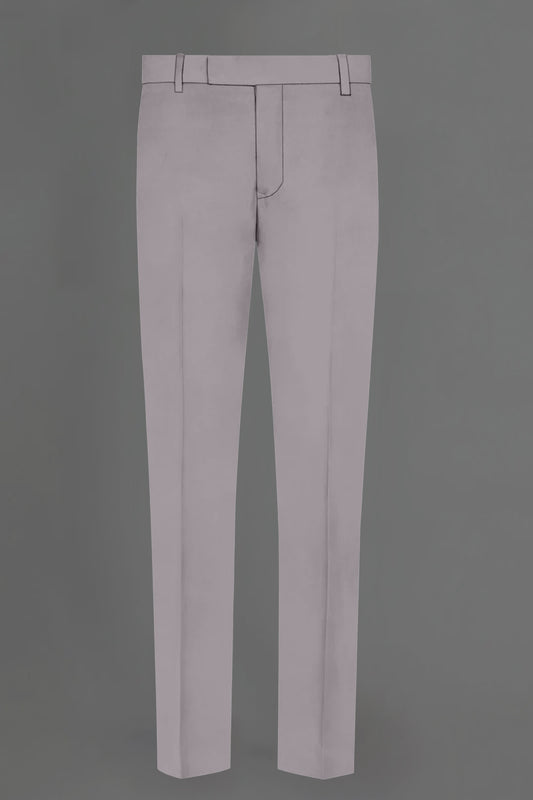 Lunar Gray Solid Wool Blend Pant