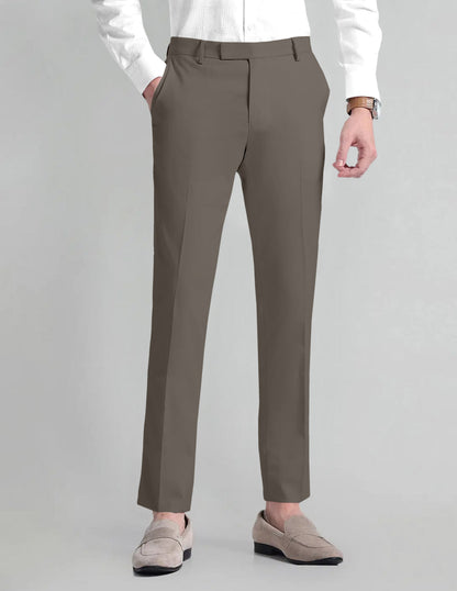 Capers Green Solid Wool Blend Pant
