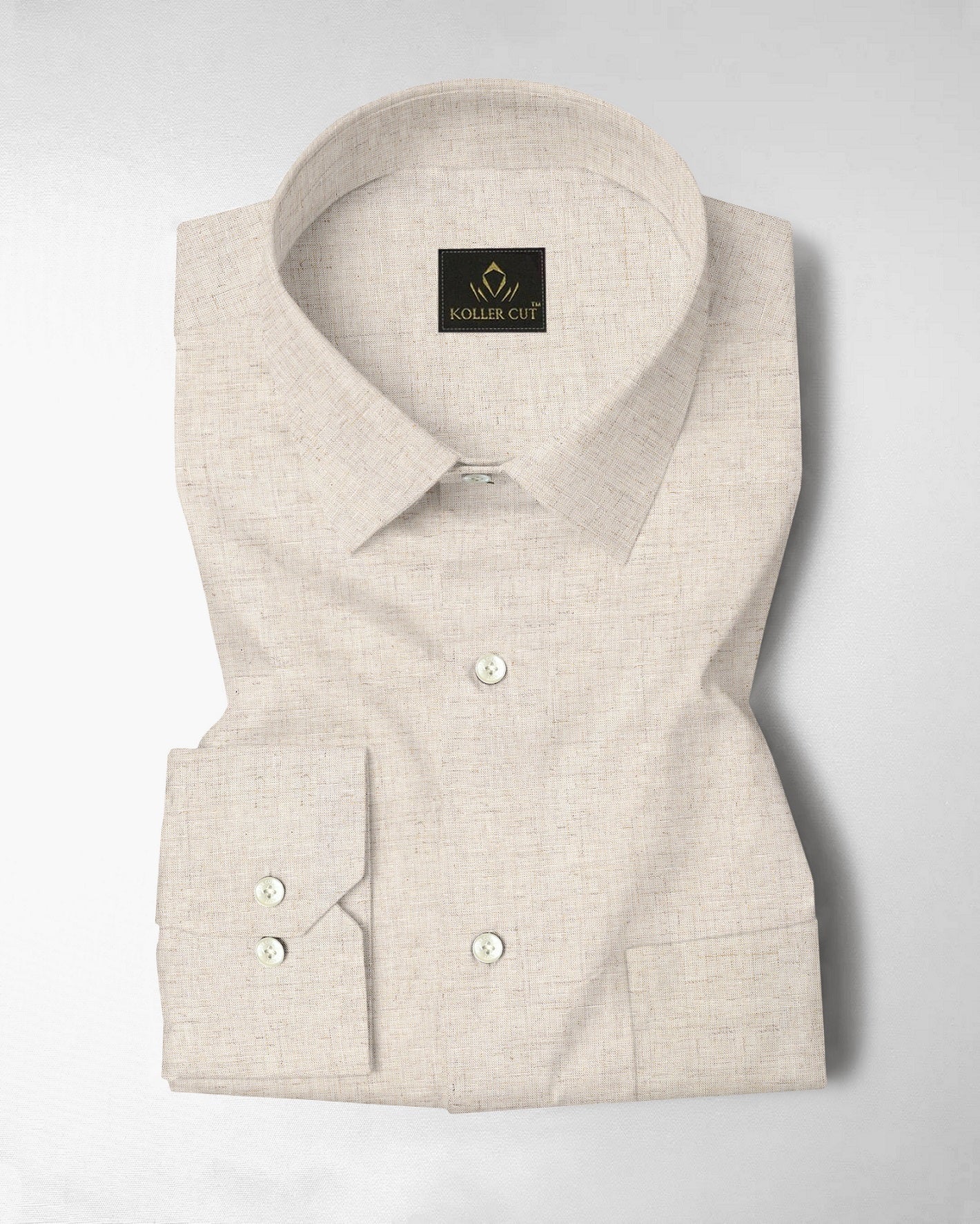 Beige Men's Luxurious linen shirt