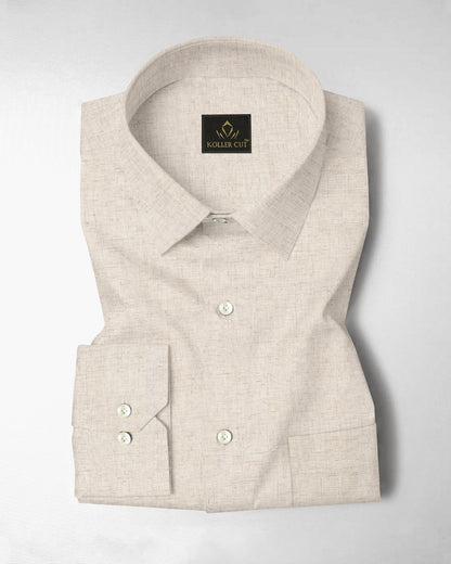Beige Men's Luxurious linen shirt