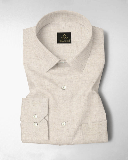 Beige Men's Luxurious linen shirt