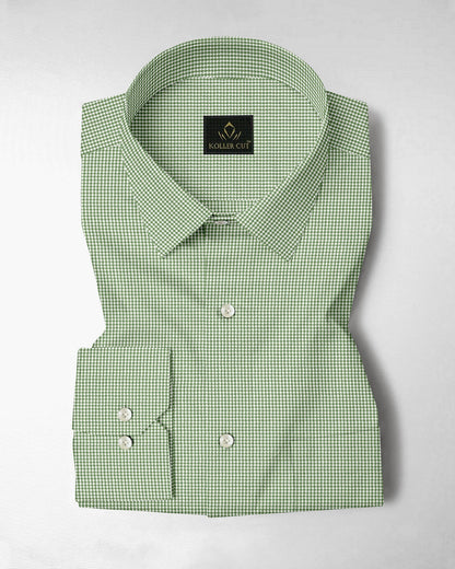 Fluorite Green and White Ninja Shuriken Printed Cotton Shirt (Copy)