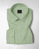 Fluorite Green and White Ninja Shuriken Printed Cotton Shirt (Copy)