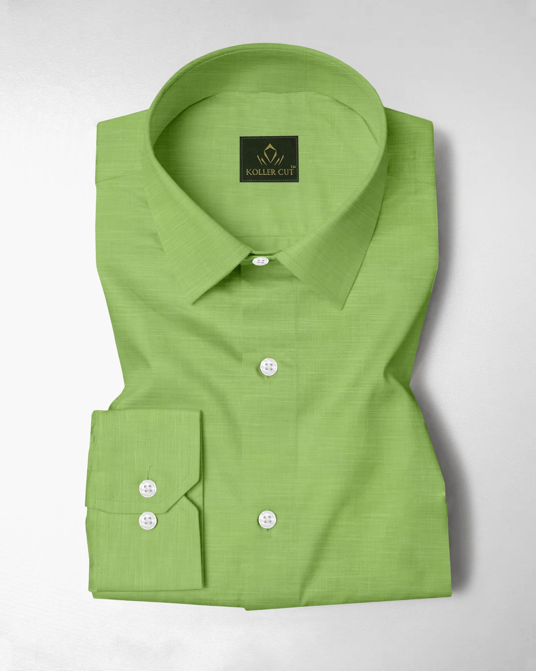 Piquant Green Cotton Linen Shirt