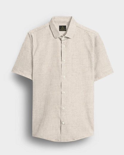 Beige Men's Luxurious linen shirt