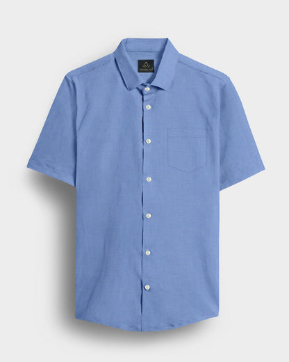 Stellar Blue Luxurious Linen Shirt