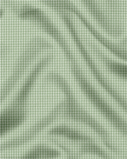 Fluorite Green and White Ninja Shuriken Printed Designer Cotton Shirt