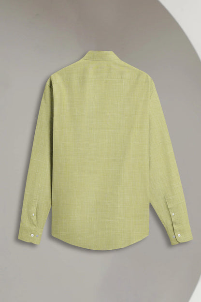 Pistachio Green Luxurious Linen Shirt-Buy Pure linen Shirt in India - Buy Plus Size Shirts for Men in Mumbai