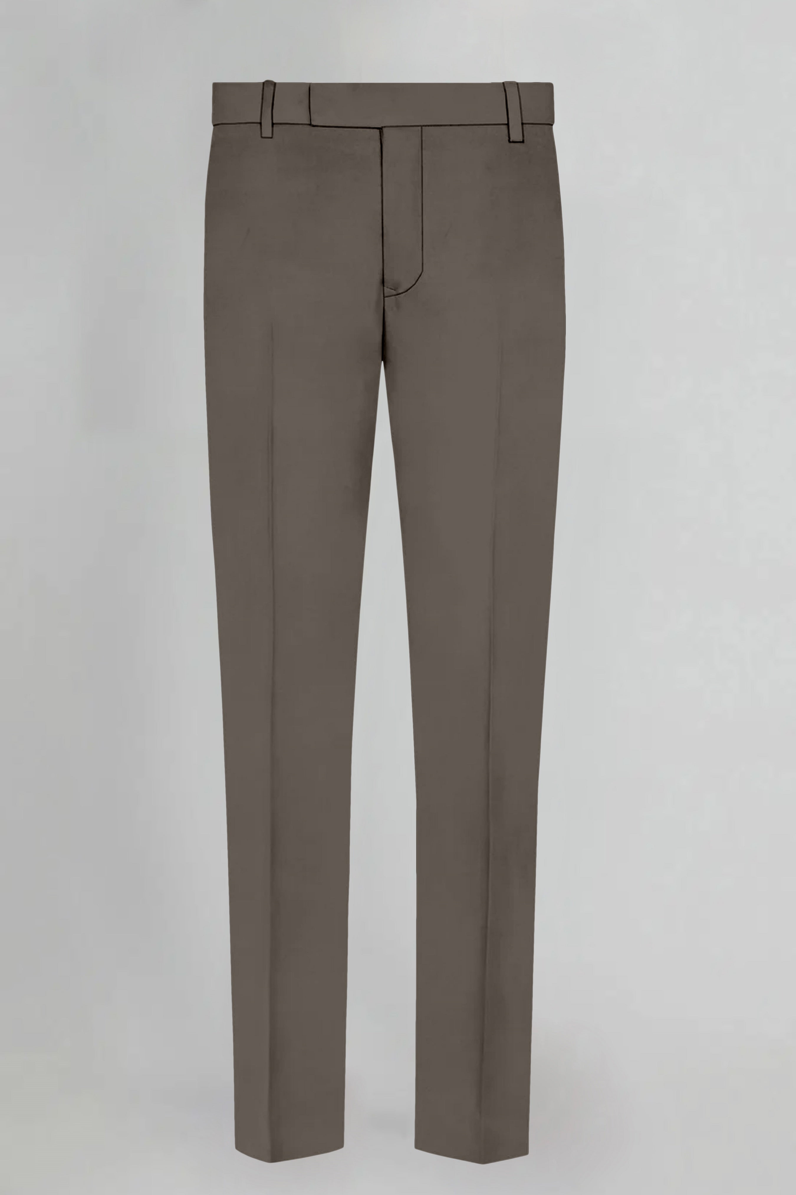 Capers Green Solid Wool Blend Pant
