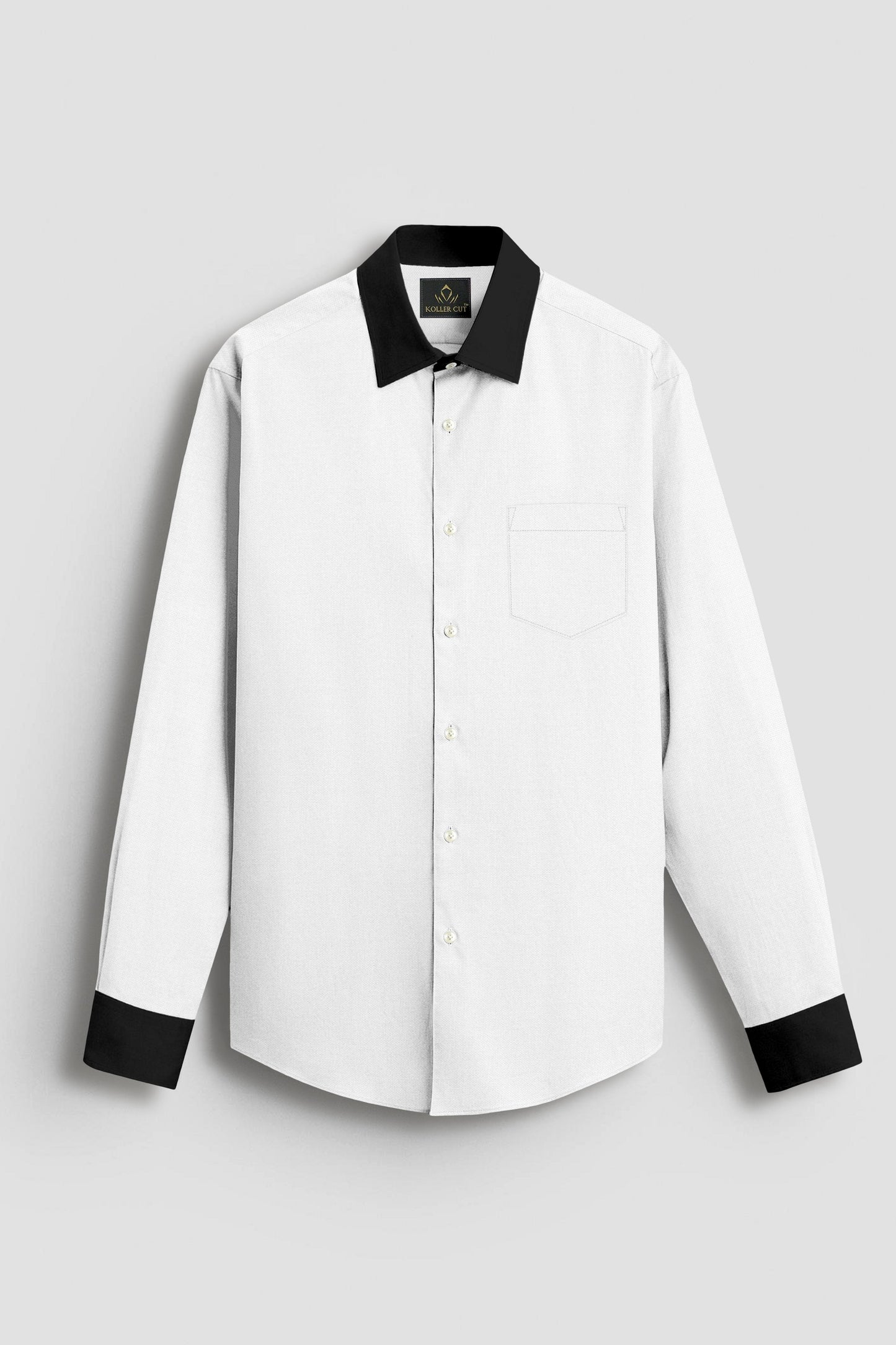 Bright White Designer Cotton Linen Shirt