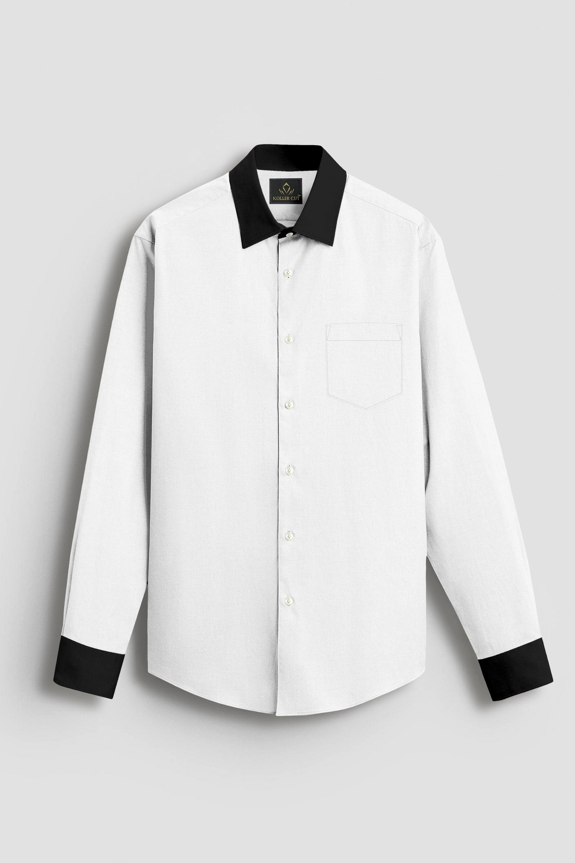 Bright White Designer Cotton Linen Shirt