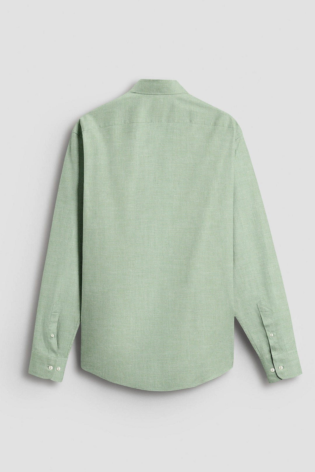 Lichen Green Plain Oxford Cotton Formal Shirt