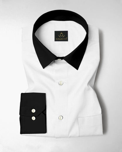 Bright White Designer Cotton Linen Shirt