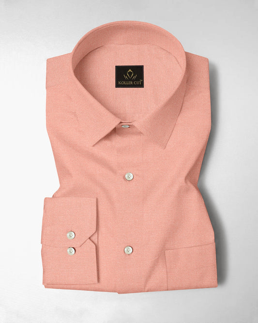 Tropical Peach Luxurious Linen Shirt
