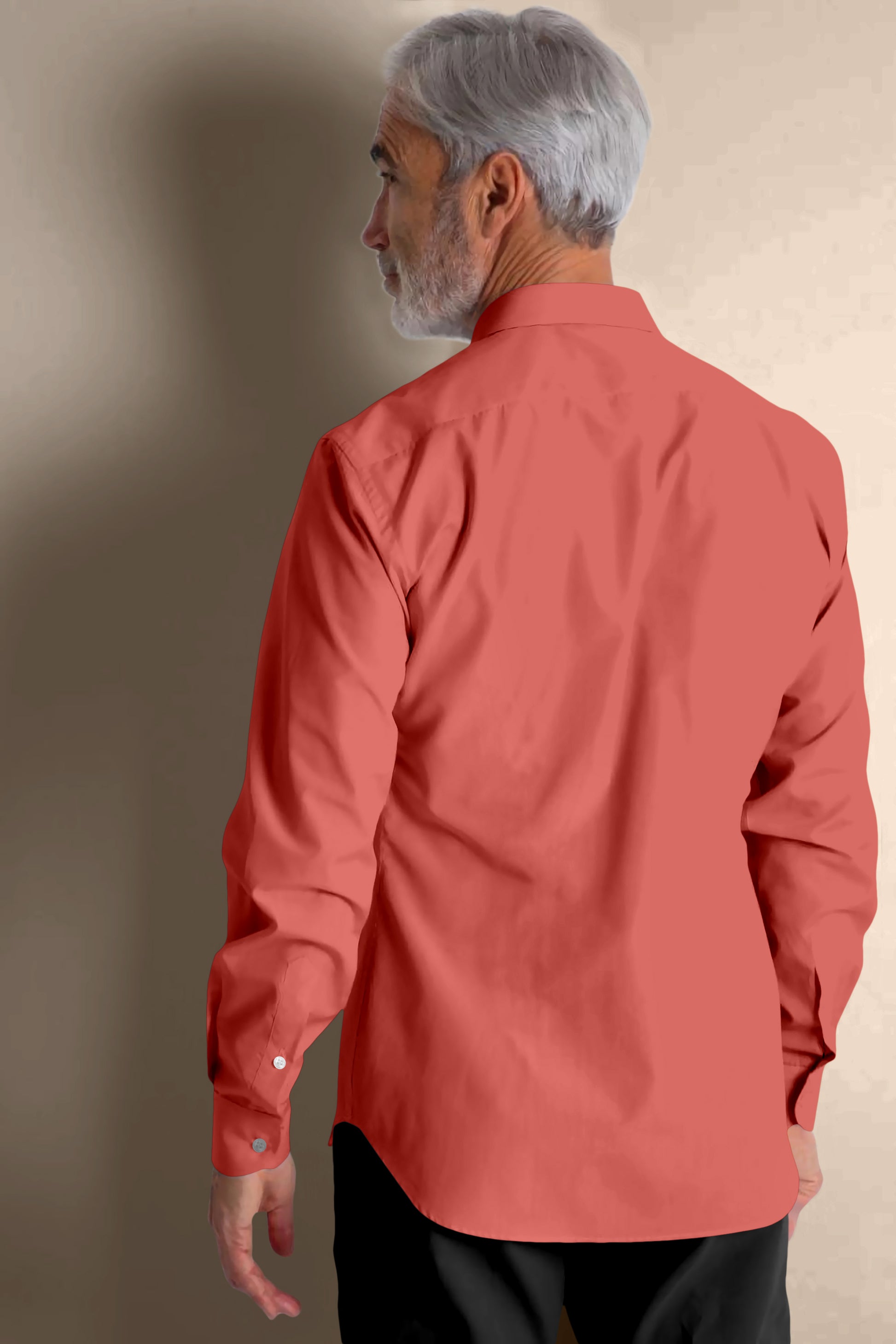 Persimmon Orange Giza Cotton Shirt