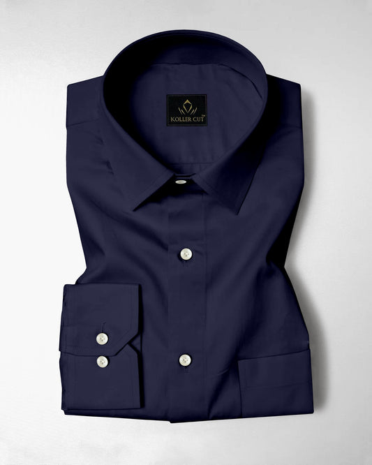 Midnight Blue Giza Cotton Shirt