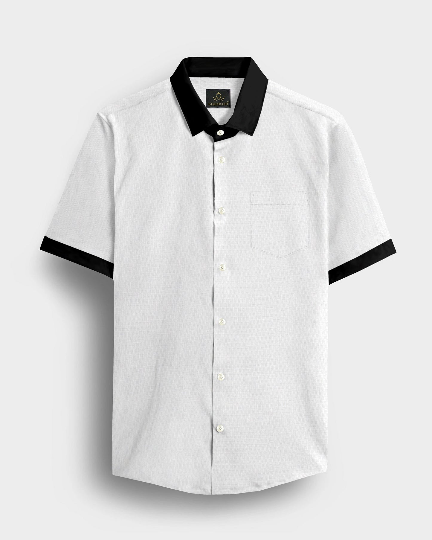 Bright White Designer Cotton Linen Shirt