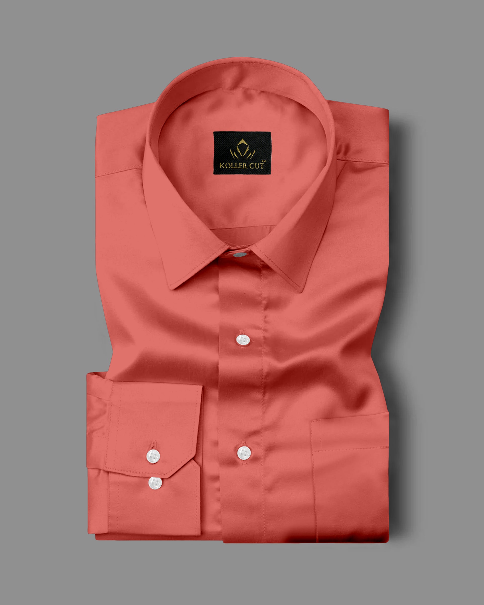 Persimmon Orange Giza Cotton Shirt