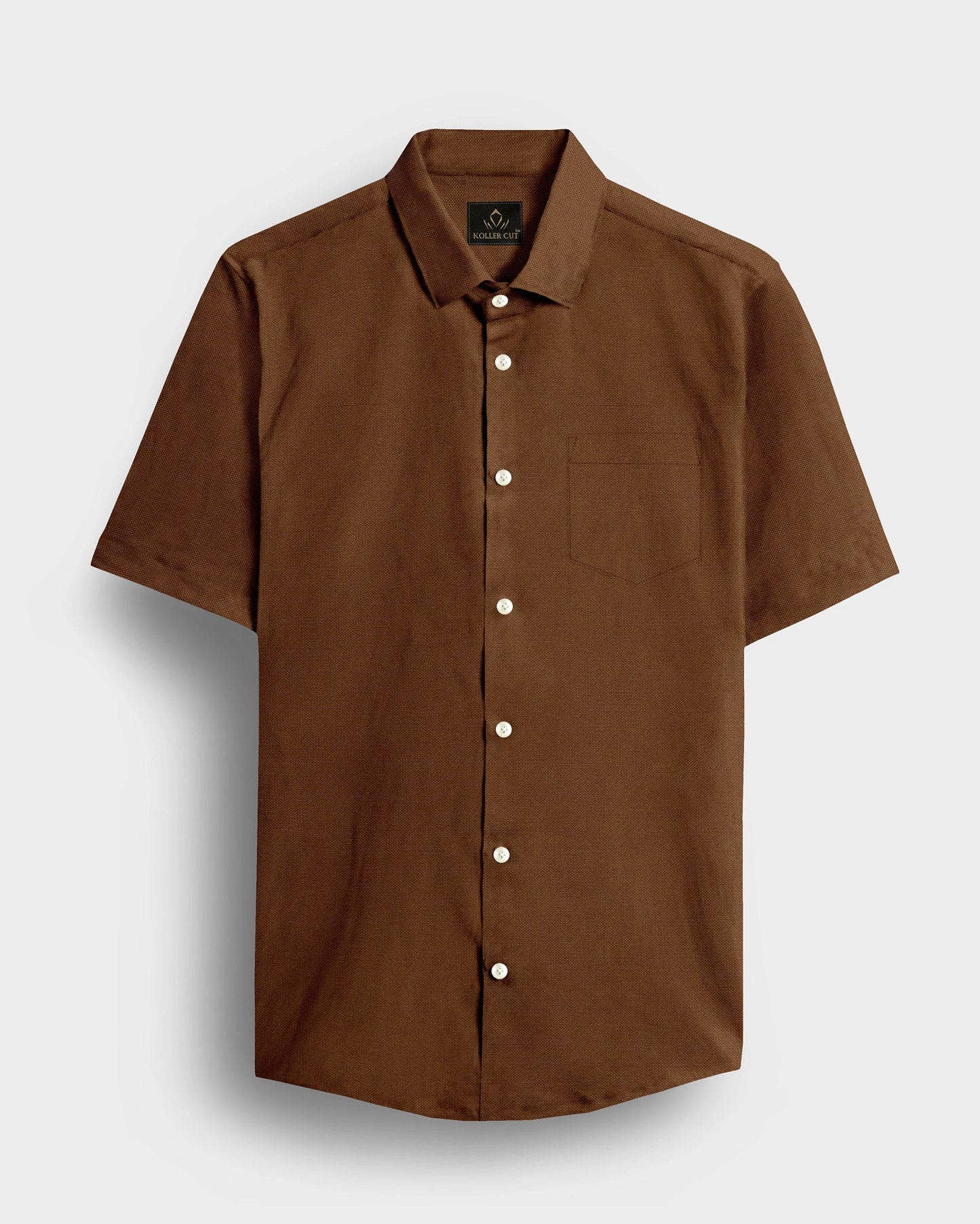 Bison Brown Premium  Oxford Cotton Shirt