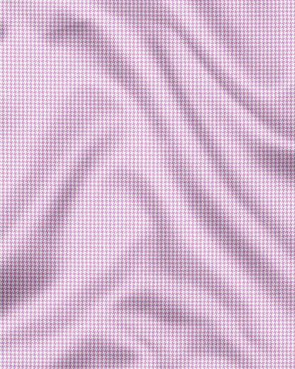 Lavender Pink and White Ninja Shuriken Printed Designer Cotton Shirt
