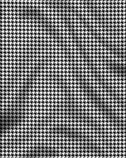 White and Jet Black Hounds Tooth Checks Designer Cotton Shirt  