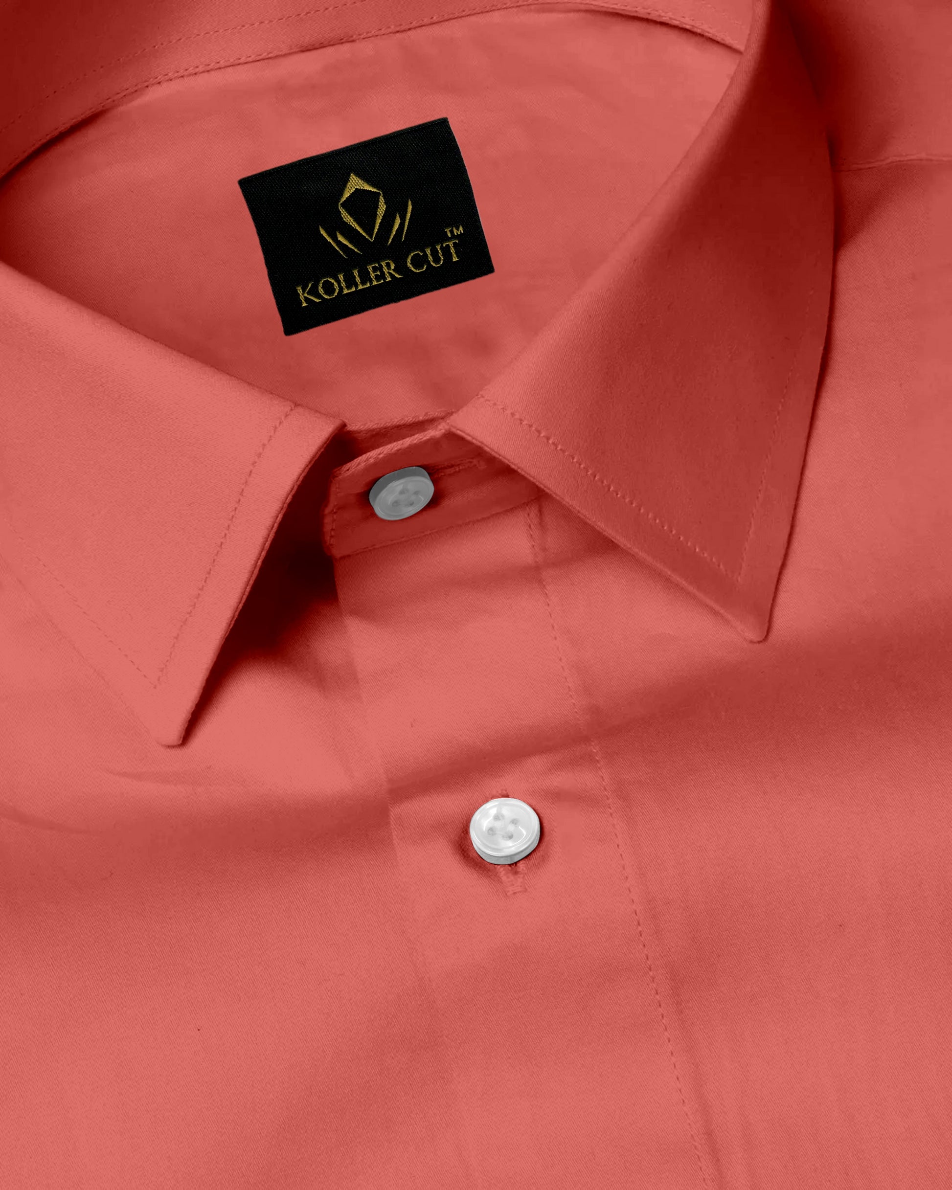 Persimmon Orange Giza Cotton Shirt