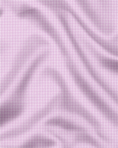 Lavender Pink and White Ninja Shuriken Printed Cotton Shirt