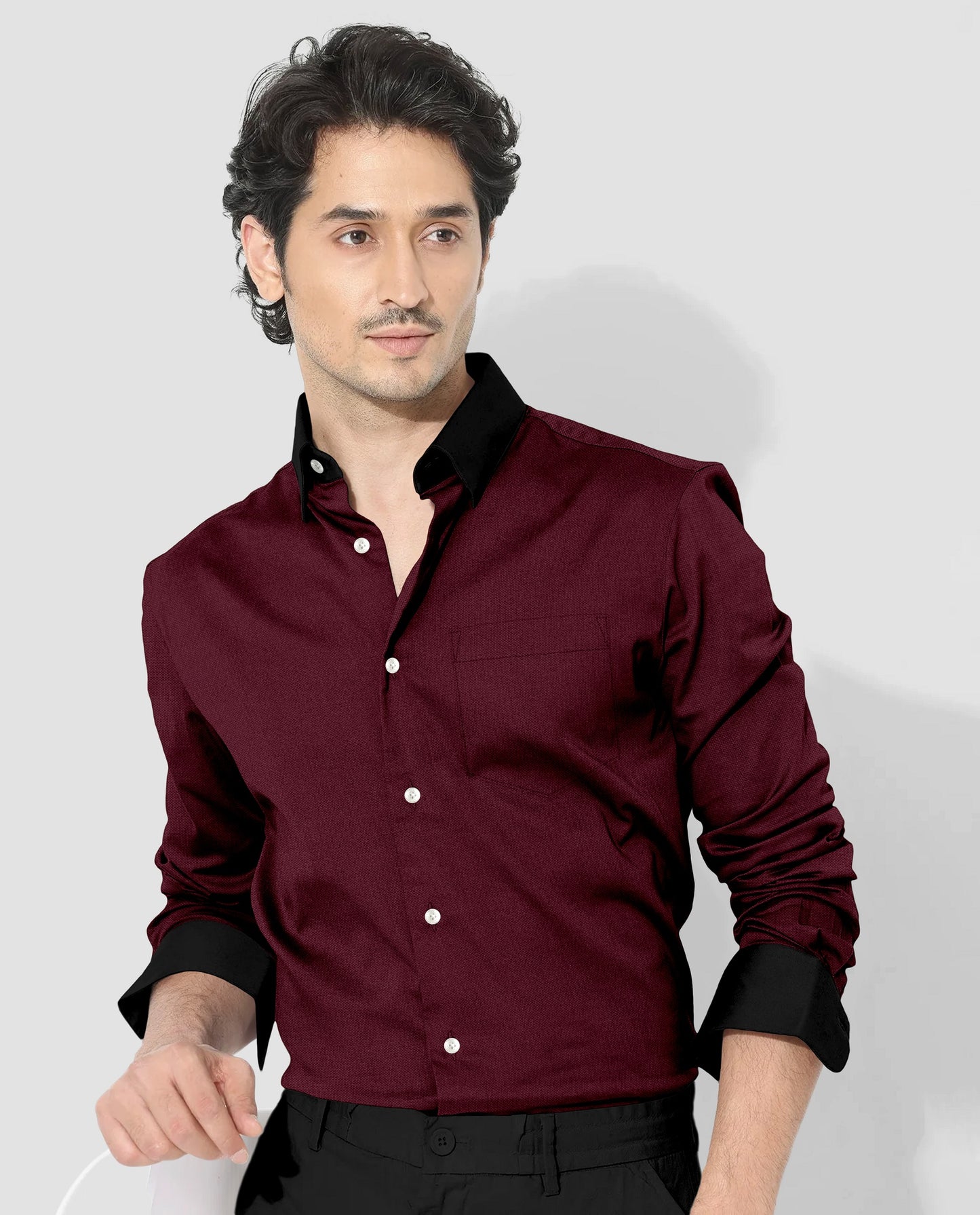 Rhubarb Red Premium Oxford Designer Cotton Shirt