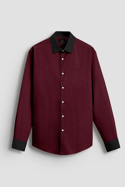 Rhubarb Red Premium Oxford Designer Cotton Shirt