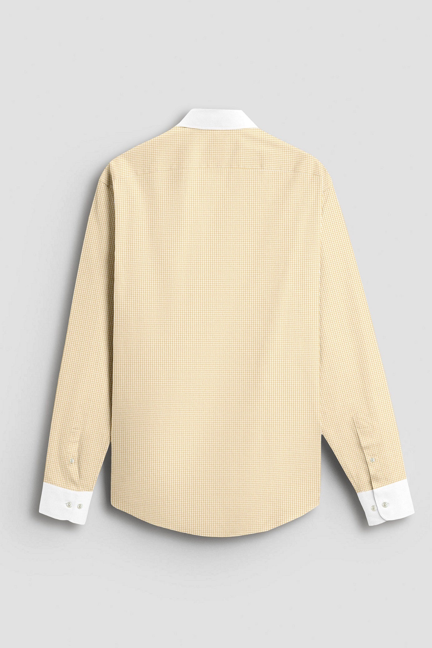 Lemonade and White Ninja Shuriken Printed Designer Cotton Shirt